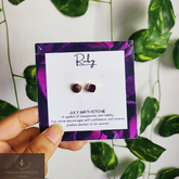 Beautiful Birthstone Stud Earring, Natural Rough Gemstone Stud, Woman Earring, Ruby, Peridot, Sapphire, Rose Quartz, Citrine, Turquoise,Gift